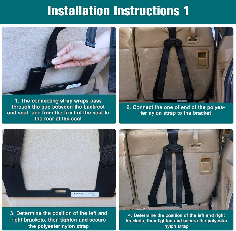 JHKLS Universal Child Seat Anchor Kit Safe Cars Seat Mount Bracket, Extended Universal ISOFIX Latch Interface Bracket for Large SUVs, MPVs, Off-Road Vehicles with Thick Seats, 335*103*138mm - Image 5
